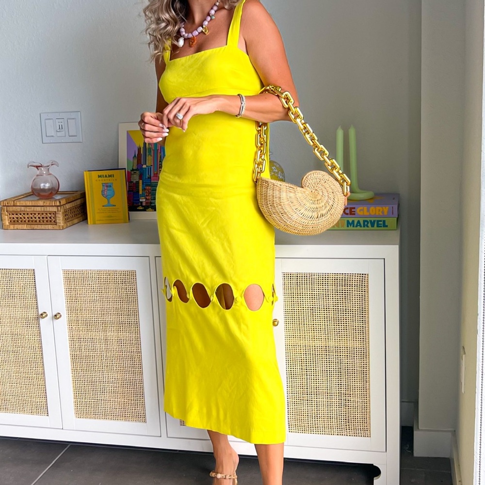 Midi Dress with Cutout Detail